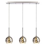 Deko-Light 342115 Pendelleuchte, Bunda, 3x max. 28 W G9, Silber, 220-240 V/AC, 50 / 60 Hz, IP 20 