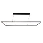 Deko-Light 342219 Pendelleuchte, LED Panel transparent, Eckig, 50 W, DIM, 3000/4000 K, Schwarz, 22 