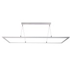 Deko-Light 342220 Pendelleuchte, LED Panel transparent, Eckig, 50 W, DIM, 3000/4000 K, Aluminium, 