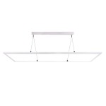 Deko-Light 342221 Pendelleuchte, LED Panel transparent, Eckig, 50 W, DIM, 3000/4000 K, Weiß, 220-2 