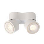 Deko-Light 348123 Deckenaufbauleuchte, Uni II Mini Double Tilt, 15 W, DIM, 3000 K, Weiß, 220-240 V 