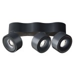 Deko-Light 348210 Deckenaufbauleuchte, Uni II Triple Tilt, 30 W, DIM, 3000 K, Schwarz, 220-240 V/A 