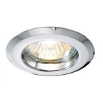 Deko-Light 442052 Einbaustrahler, Rund, 1x max 50 W MR16, Silber, Spannungskonstant, 12 V/AC/DC, I 