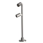 Deko-Light 688039 Vitrinenleuchte, Herculis Double 200 mm, 2 W, 3000 K, Silber, Stromkonstant, 6 V 