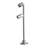Deko-Light 688041 Vitrinenleuchte, Herculis Double 200 mm, 2 W, 4000 K, Silber, Stromkonstant, 6 V 
