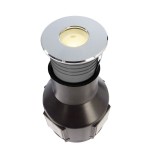 Deko-Light 730470 Bodeneinbauleuchte, Alzirr II, 2,4 W, 3000 K, Silber, Spannungskonstant, 24 V/DC 