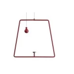 Deko-Light 930628 Mechanisches Systemzubehör, Pendel für Magnetleuchte Miram Rot, Breite: 205 mm, 