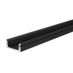 Deko-Light 970023 Profil, U-Profil flach AU-01-10, 2m, Schwarz, Aluminium, Matt, Eloxiert, Länge: 