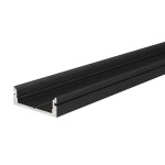 Deko-Light 970063 Profil, U-Profil flach AU-01-15, 2m, Schwarz, Aluminium, Matt, Eloxiert, Länge: 