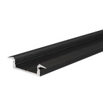 Deko-Light 975063 Profil, T-Profil flach ET-01-15, 2m, Schwarz, Aluminium, Matt, Eloxiert, Länge: 