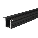 Deko-Light 975103 Profil, T-Profil hoch ET-02-08, 2m, Schwarz, Aluminium, Matt, Eloxiert, Länge: 2 