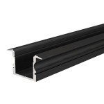Deko-Light 975143 Profil, T-Profil hoch ET-02-12, 2m, Schwarz, Aluminium, Matt, Eloxiert, Länge: 2 