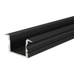 Deko-Light 975163 Profil, T-Profil hoch ET-02-15, 2m, Schwarz, Aluminium, Matt, Eloxiert, Länge: 2 