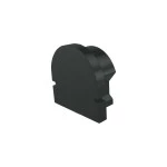 Deko-Light 979582 Profil Endkappe, Endkappe R-AU-01-08 Set 2 Stk, Schwarz, Kunststoff, Länge: 14 m 