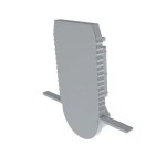 Deko-Light 979701 Profil Endkappe, Endkappe R-ET-03-10 Set 2 Stk, Grau, Kunststoff, Länge: 37.5 mm 