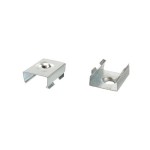 Deko-Light 987002 Profil Halteklammer, 2er Set Halteklammern für AU-08, Metall, Länge: 20 mm, Brei 