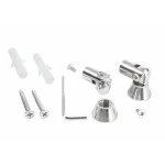 Deko-Light 987080 Profil Zubehör, Universal Halteclip Aufnahme (schwenkbar) Set 2 Stk, Metall 