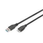Digitus AK-300116-010-S USB 3.0 Anschlusskabel A/St micro B/St 1 Meter 