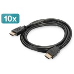 Digitus AK-990920-020-S HDMI High Speed mit Ethernet Anschlusskabel 2 Meter 10 Stück 