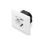 Digitus DA-70615 Sicherheits-Steckdose für Unterputzmontage mit 1 x USB Type-C 1 x USB A 