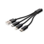 Digitus DB-300160-002-S 3-in-1 Ladekabel für Apple Android und Google-Pixel Geräte 15 Meter 