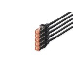 Digitus DK-1644-100-BL-5 CAT 6 S/FTP Patchkabel schwarz 10 Meter 5 Stück 