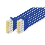Digitus DK-1644-A-0025-B-10 CAT 6A S/FTP Patchkabel blau 0,25 Meter 10 Stück 