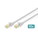 Digitus DK-1644-A-005-10 CAT 6A S/FTP Patchkabel grau 0,5 Meter 10 Stück 