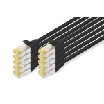 Digitus DK-1644-A-005-BL-10 CAT 6A S/FTP Patchkabel schwarz 0,5 Meter 10 Stück 