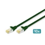 Digitus DK-1644-A-005-G-10 CAT 6A S/FTP Patchkabel grün 0,5 Meter 10 Stück 