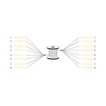 Digitus DK-2A338U100BK-BBB Vorkonfektionierte Glasfaser Universal Breakout Kabel Singlemode OS2 8 Fasern LC/UPC LC/UPC schwarz 100 Meter 