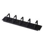 Digitus DN-19 ORG-2U-SW Kabelrangierpanel mit Kabelführungsbügeln für 483mm (19 Zoll)-Schränke 2HE schwarz 