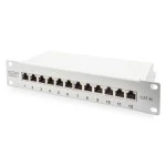 Digitus DN-91612S-EA-G CAT 6A Patch Panel geschirmt 12-Port 1HE 10 Zoll grau 