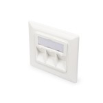 Digitus DN-93821 Leerdose für Keystone Module Rahmen 80x80mm + Zentralplatte 50x50mm 