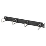 Digitus DN-97669 Kabelrangierpanel mit Stahlbügeln und Bürstenleiste für 482,6mm (19 Zoll)-Schränke 1HE 