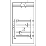ABN GAG137N Anschlußgehäuse komplett SAS 5x355A 5 x 355A Sammelschienen 
