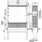 ABN SL102VT Kabelverteilerschrank ESPRO-VT Gr,2 BH6 Gr,2 Höhe 1005mm 4-FB Bauhöhe 6 
