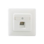 Rutenbeck 138112030 ClassEA iso-Anschlussdose geschirmt 1-fach Unterputz abbrechbarer Tragring für Stegversion reinweiß (ähnlich RAL 9010) 
