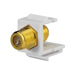 Rutenbeck 17000600 BNC-F-Keystone Schraubanschluss (Buchse/Buchse) für Montageadapter KMK-MA Up und andere Keystone-Aufnahmen reinweiß (ähnlich RAL 9010) 