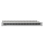 Rutenbeck 239101000 Cat. 6A iso-Patchpanel mit 24 Universalmodulen UM-Cat. 6A iso 10G geschirmt 19 Zoll/1 HE Direktmontage lichtgrau (ähnlich RAL 7035) 