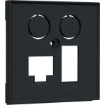 Homeway HW-ZLTANM55V1 Zentralplatte TV + LAN/TAE 55x55mm anthrazit matt 