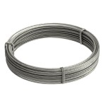 OBO Bettermann 5303182 Stahldraht-Spannseil mit Hanfseele 957 3 A4 50 Meter 