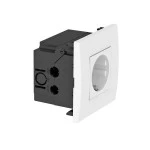 OBO Bettermann 6119401 Steckdoseneinheit 1fach 84x84x59mm reinweiß SDE-RW D0RW1 