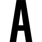 RZB 99222.013.A Buchstabe 'A' schwarz 100mm groß 