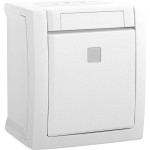 Panasonic 90591114-DE Taster beleuchtet FR-Aufputz weiß 