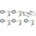Hera 61056958002 5er-Set LED-Einbauleuchte 3W warmweiß Tr.24/30W 