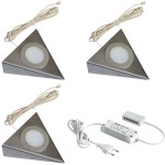 Hera 61055931102 3er-Set LED-UB-Leuchte 2-LEDww eds+Trafo15W 