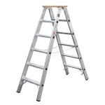 ILLER-LEITER 51706 Stufenstehleiter beidseitig 6 Stufen 