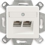 Dätwyler 435060 Anschlussdose Cat.6A CSA Plus 2/8 RAL9010 