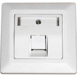 Dätwyler 185866 UP-K Dose,leer,schräg rweiß für 1xRJ45 KeysMod 